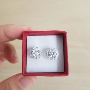 2.5 ct Sterling Silver Stud Earrings